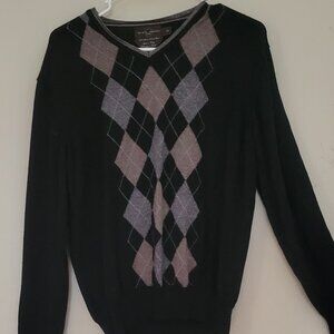 argyle cardigan button-up